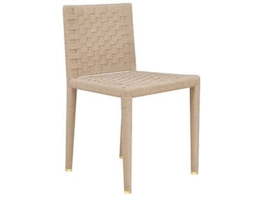 Worlds Away Brown Armless Dining Chair WABURBANKCHAIR