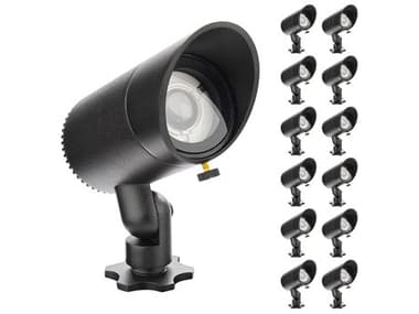WAC Lighting Interbeam Black 1-light Outdoor Spot Light (Set of 12) WAC5411BK12