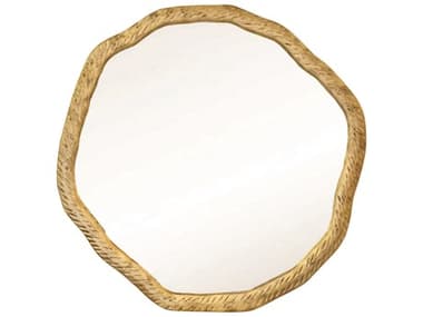 Worlds Away Antique Brass Round Wall Mirror WACADENCEABR