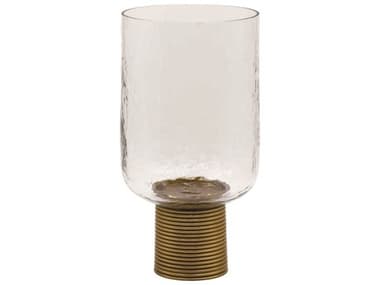 Worlds Away Large Ribbed Brass / Glass Candle Votive WACADEYLG