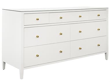 Worlds Away 7-Drawers White Double Dresser WACARNEGIEWH