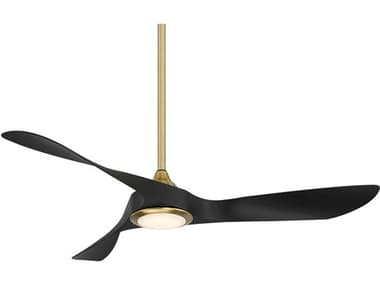 WAC Lighting Swirl 54'' 1 - Light Ceiling Fan with Remote Control WACF074LSBMB