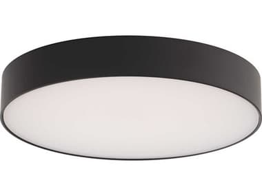 WAC Lighting Edgeless 1-Light Black Round Flush Mount WACFM2405059CSBK