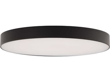 WAC Lighting Edgeless 1-Light Black Round Flush Mount WACFM2405089CSBK