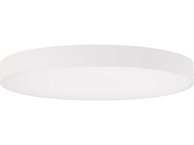 WAC Lighting Edgeless 1-Light White Round Flush Mount WACFM2405089CSWT