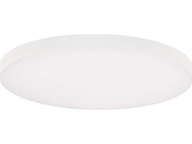 WAC Lighting Edgeless 1-Light White Round Flush Mount WACFM2405129CSWT