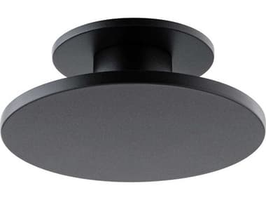 WAC Lighting Twist-N-Lite 1-Light Black Round Semi Flush Mount WACFM250708CSBK