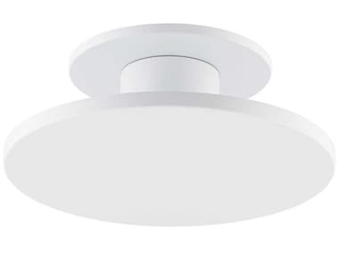 WAC Lighting Twist-N-Lite 1-Light White Round Semi Flush Mount WACFM250708CSWT