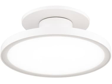 WAC Lighting Twist-N-Lite 1-Light White Round Semi Flush Mount WACFM250808CSWT