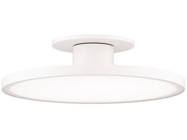 WAC Lighting Twist-N-Lite 1-Light White Round Semi Flush Mount WACFM250811CSWT