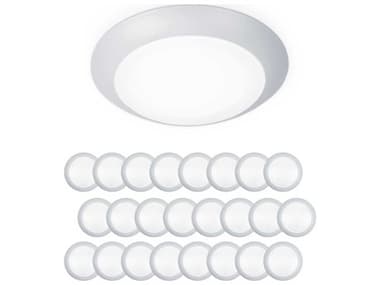 WAC Lighting Disc White 1-light 7'' Wide Outdoor Ceiling Light with Retrofit Kit (Set of 24) WACFM306930WT24
