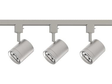 WAC Lighting Charge 48" Wide 3-Light Brushed Nickel Glass LED Cylinder Track & Rail Light WACH8010330BN
