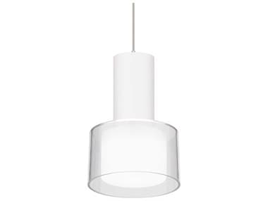 WAC Lighting Twist-N-Lite 1-Light White Drum Mini Pendant WACPD250905CSWT
