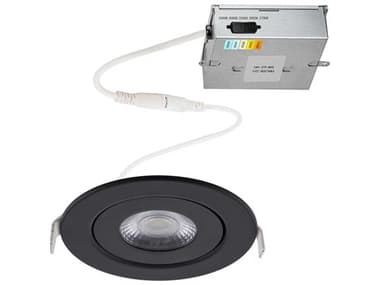 WAC Lighting Lotos 1-Light Black Round Recessed Light WACR4ERARW9CSBK