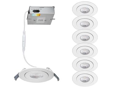 WAC Lighting Lotos White 1-light 5'' Wide 5-CCT Selectable LED Outdoor Ceiling Light with Remote Driver (Set of 6) WACR4ERARW9CSWT6
