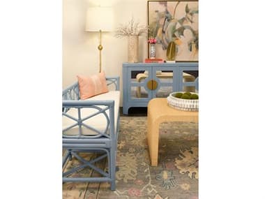 Worlds Away Wood Fabric Living Room Set WAFERGUSONLBLNGSET