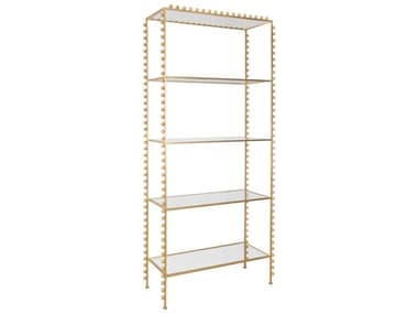 Worlds Away Ball Lined Gold Leaf Etagere WAGOLDIEG