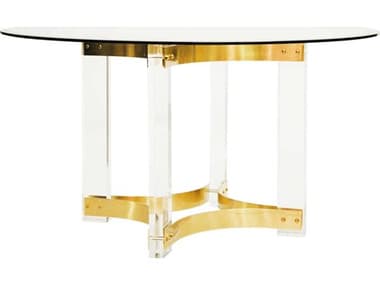 Worlds Away Glass Dining Table WAHENDRIXABR