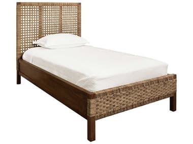 Worlds Away Brown Wood Twin Platform Bed WAKARINATWIN