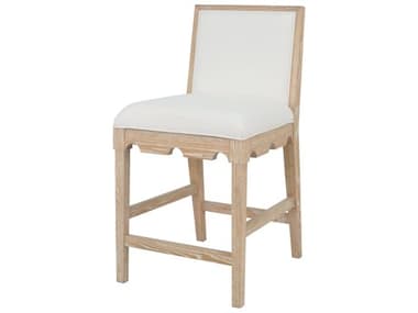 Worlds Away Upholstered Oak Wood Counter Stool WALANISTERCSCO