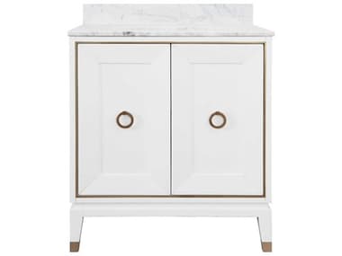 Worlds Away Matte White Lacquer 30'' Vanity WALARSONWH