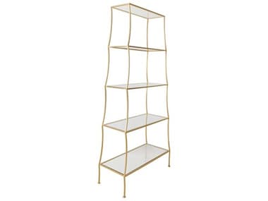 Worlds Away Scalloped Tapering Gold Leaf Etagere WALIANAG