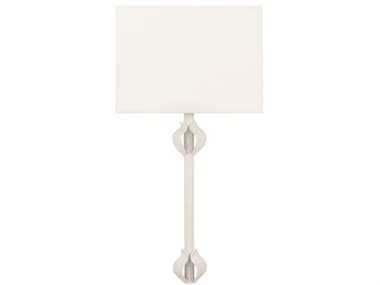 Worlds Away 1-Light Matte White Powder Coat Wall Sconce WALINDAWH