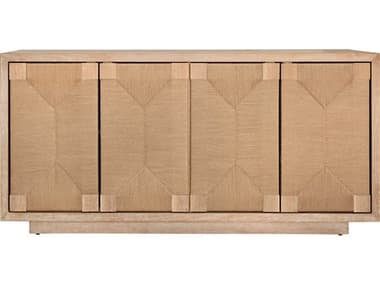 Worlds Away 69'' Oak Wood Cerused Sideboard WAMELROSECO