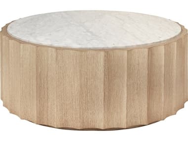 Worlds Away Round Marble Coffee Table WAMOORECO