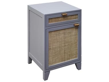 Worlds Away 20" Wide 1-Drawer Gray Nightstand WANELLGRY