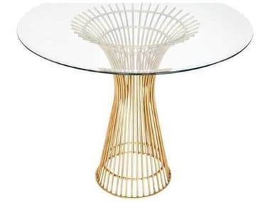 Worlds Away Round Glass Dining Table WAPOWELL30