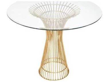 Worlds Away Round Glass Dining Table WAPOWELL36