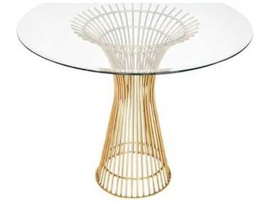 Worlds Away Round Glass Dining Table WAPOWELL42