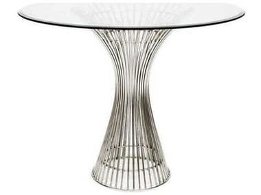 Worlds Away Round Glass Dining Table WAPOWELLSS30