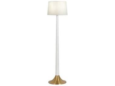 Worlds Away White Washed Oak Brushed Brass Floor Lamp WASTANTONWWO