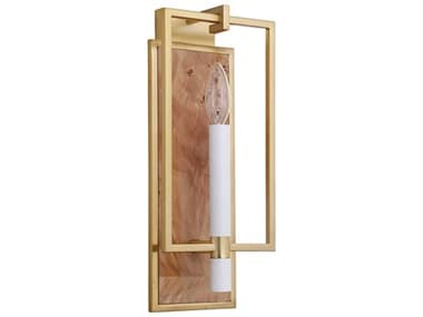 Worlds Away 15" Tall 1-Light Brushed Brass Wall Sconce WATAURUSBW