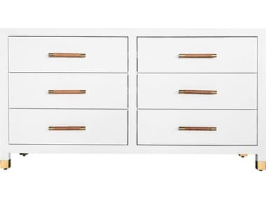 Worlds Away 62" Wide 6-Drawers Double Dresser WAWINCHESTERWH