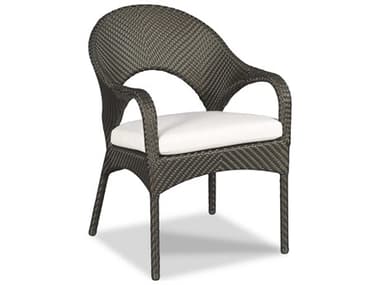 Woodbridge Outdoor Saint Lucia Espresso Aluminum Wicker Cushion Dining Chair WFO727270O