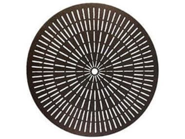 Windward Design Group Starburst Punched Aluminum 36''Wide Round Bar Table w/ Umbrella Hole WINKD3618BSTU