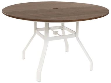 Windward Design Group Lexington Aluminum 28 Series 36''Wide Round Dining Table w/ Umbrella Hole WINKD3628LXU