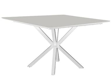 Windward Design Group Newport MGP Aluminum 40''Wide Square X-Base Counter Table w/ Umbrella Hole WINKD402536SNU