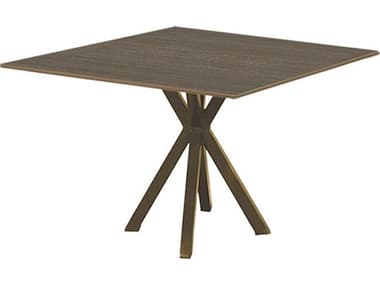 Windward Design Group Raleigh Aluminum 40''Wide Square Dining Table w/ Umbrella Hole WINKD4025SWGU