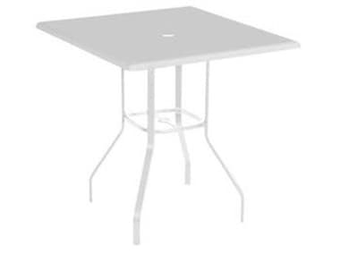 Windward Design Group Raleigh Aluminum 40''Wide Square Counter Table w/ Umbrella Hole WINKD402836SWGU