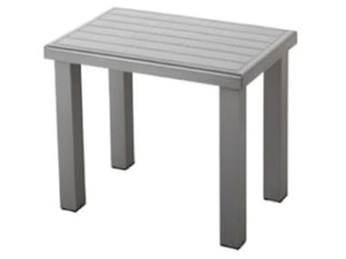 Windward Design Group Aspen Aluminum 42''Wide Square Dining Table w/ Umbrella Hole WINKD4207SASPU