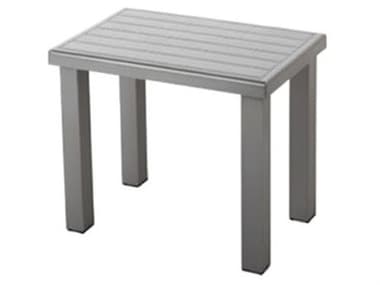 Windward Design Group Aspen Aluminum Square Outdoor Patio Dining Table with Umbrella Hole WINKD4207SASPU