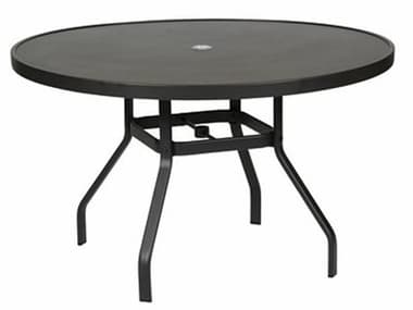 Windward Design Group Avalon II Aluminum 42'' Round Dining Table with Umbrella Hole WINKD4218AVU