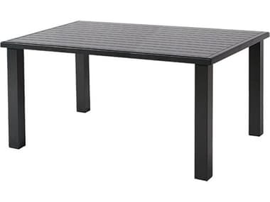 Windward Design Group Apollo Aluminum 76''W x 42''D Rectangular Dining Table w/ Umbrella Hole WINKD427607SAPU