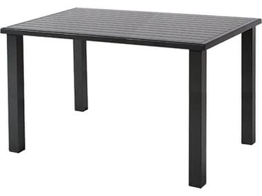 Windward Design Group Apollo Top Aluminum 76''W x 42''D Rectangular Counter Table w/ Umbrella Hole WINKD42763607SAPU