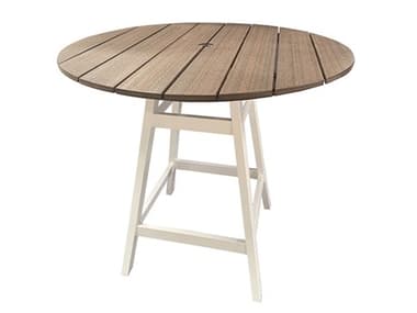 Windward Design Group Tahoe Plank MGP 05 Series MGP 48''Wide Round Counter Table w/ Umbrella Hole WINKD480536TPU