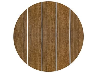Windward Design Group Tahoe Plank Recycled Polymer 46''Wide Round Counter Table w/ Umbrella Hole WINKD482536TPU